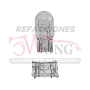 FOCO UNIVERSAL 7443 12V 21/5W BASE W3X16D 2 FILAMENTOS BLANCO PELLIZCO